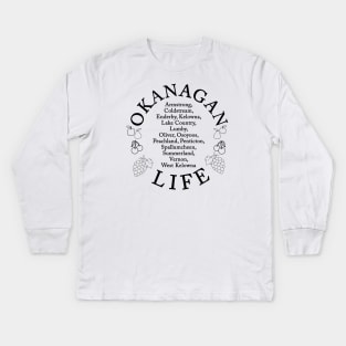 Okanagan Life (B) Kids Long Sleeve T-Shirt